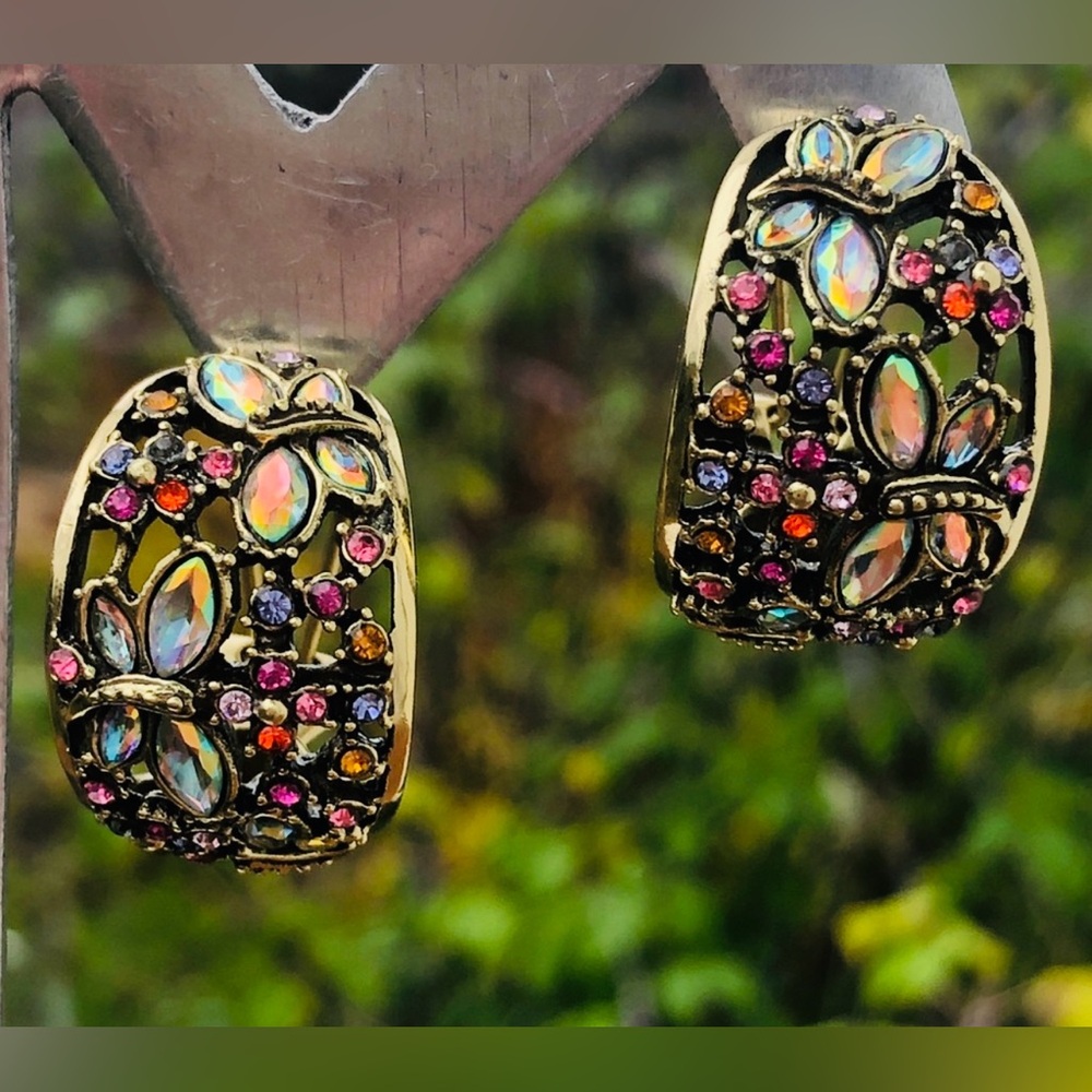 Heidi Daus CLIP ON 🆕 “Fantasy In Flight”dragonfly earrings